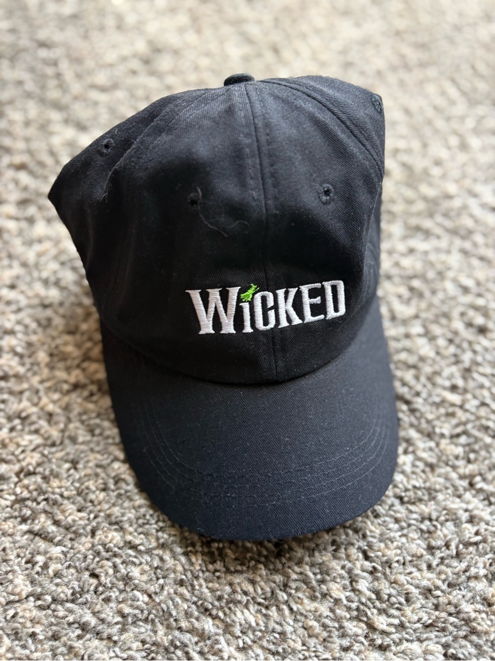 Embroidered Black Baseball Cap